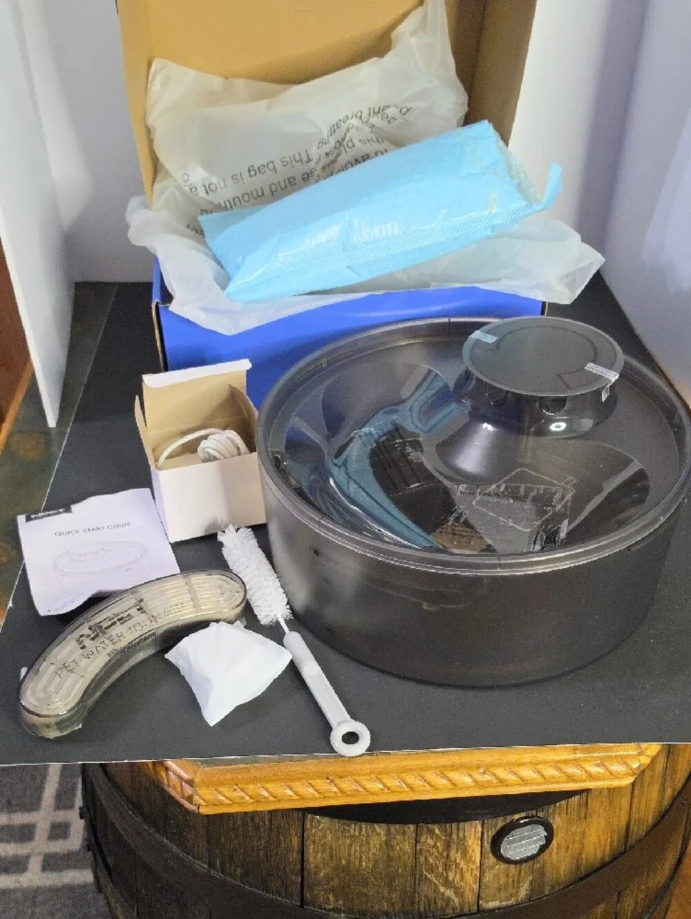 NPET Pet Water Fountain - Silver/Gray